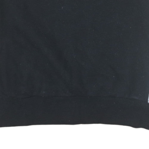 Champion Men's Black Yellow Colourblock Crew Neck Sweatshirt Medium