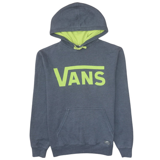 Vans Men's Blue Pullover Hoodie M Logo Skate Graphic Fleece