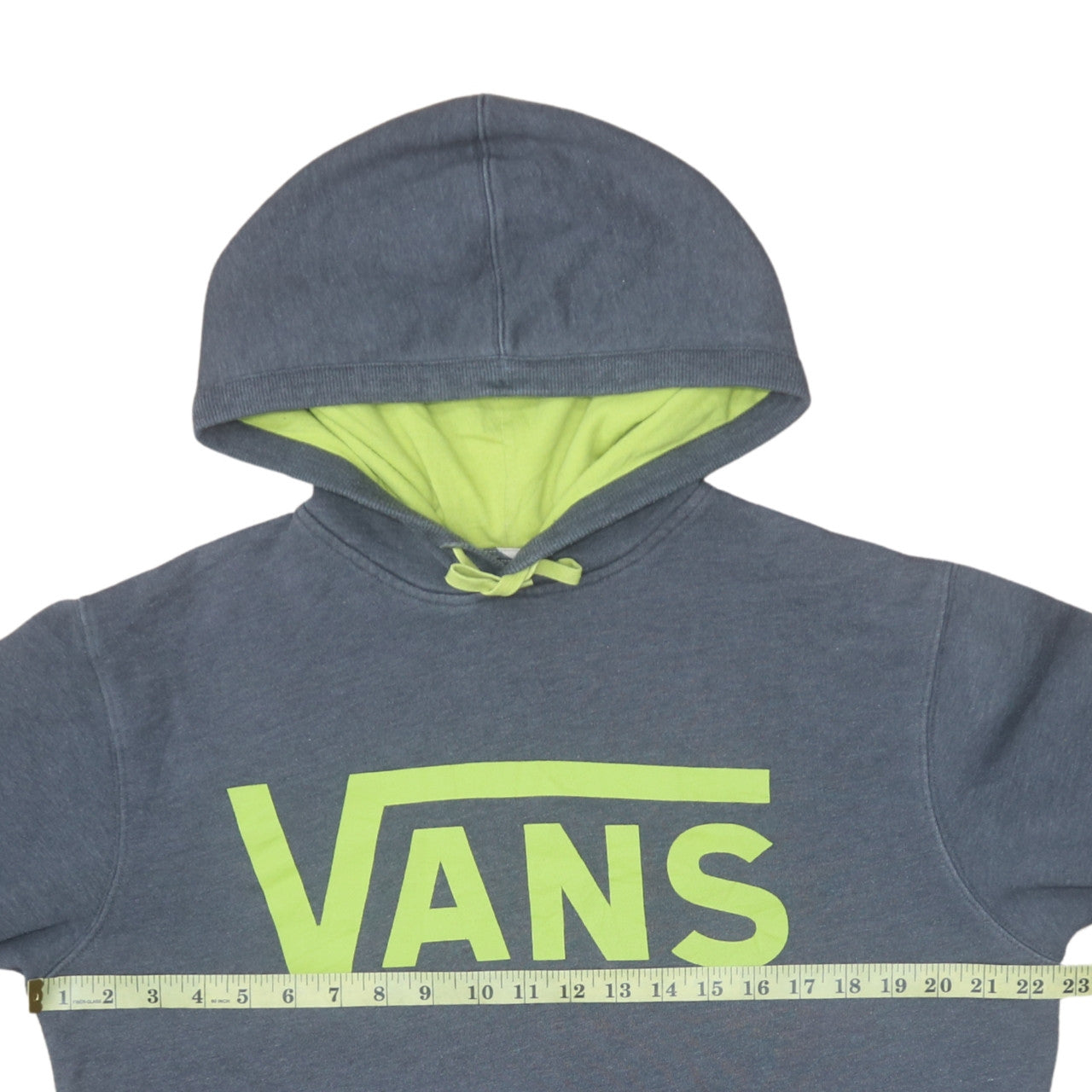 Vans Men's Blue Pullover Hoodie M Logo Skate Graphic Fleece