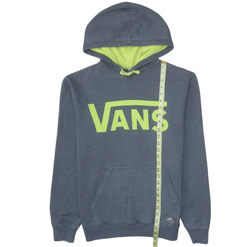 Vans Men's Blue Pullover Hoodie M Logo Skate Graphic Fleece