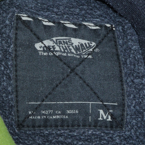 Vans Men's Blue Pullover Hoodie M Logo Skate Graphic Fleece