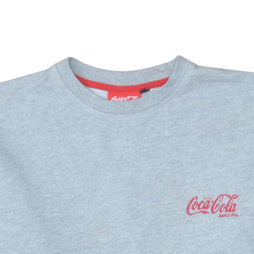 Coca-Cola Women’s Grey Crew Neck Long Sleeve Pullover Sweatshirt XL