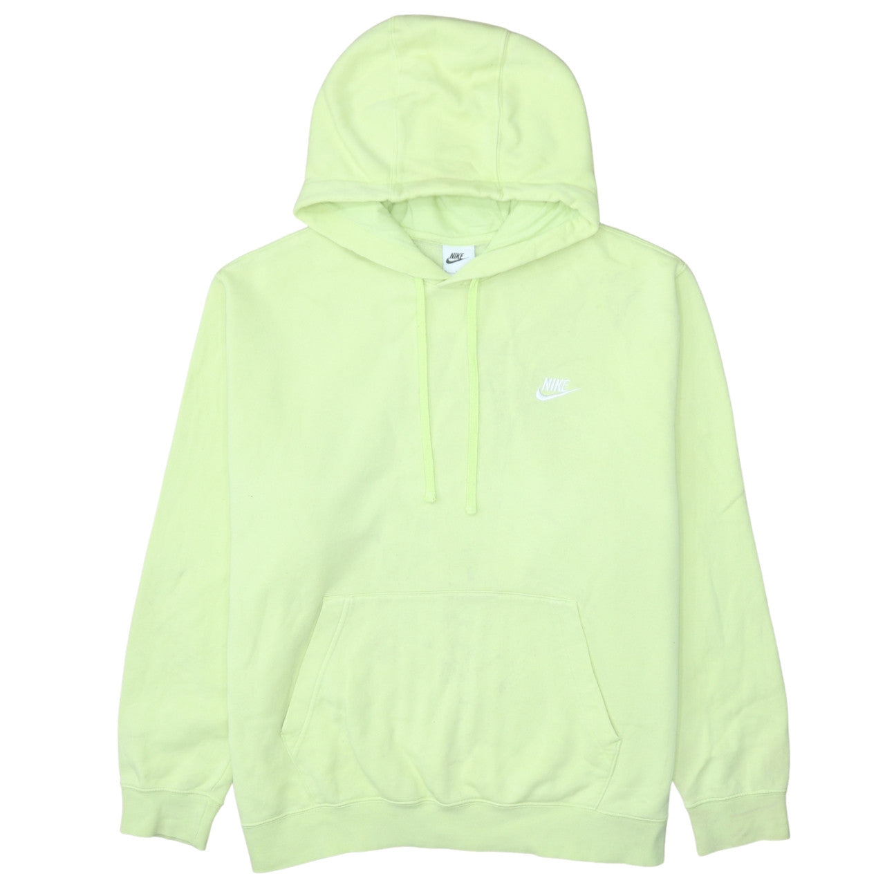 Nike Men's Yellow XL Pullover Hoodie with Logo Pocket