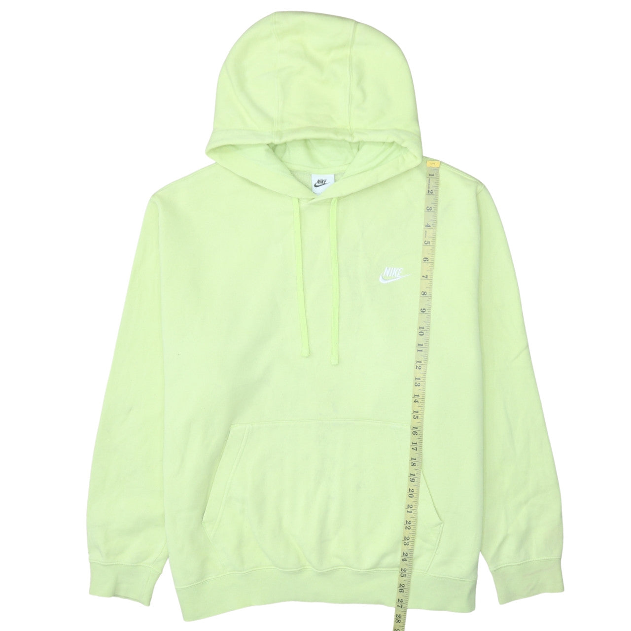 Nike Men's Yellow XL Pullover Hoodie with Logo Pocket