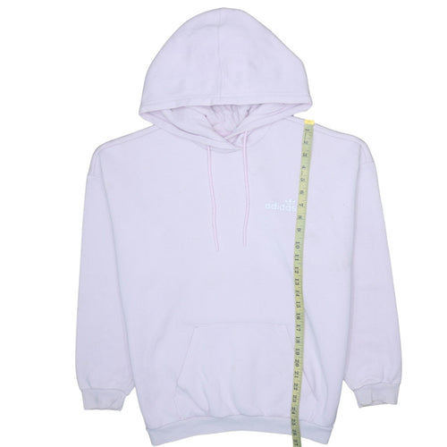 Adidas Women Pink Pullover Hoodie Size 12 Logo Casual Sweatshirt