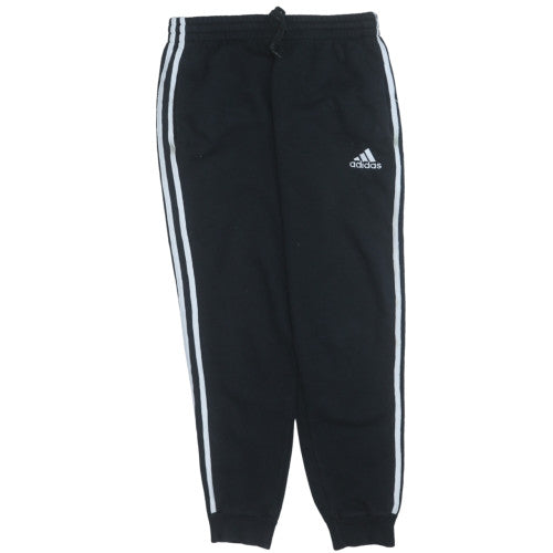 Adidas Women Black Jogger Trousers Medium Fleece Cuffed Sportswear