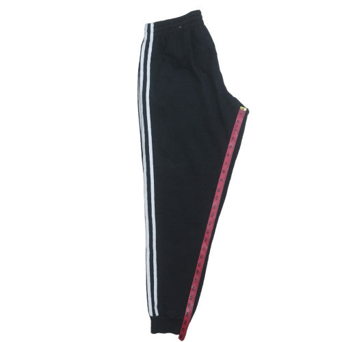 Adidas Women Black Jogger Trousers Medium Fleece Cuffed Sportswear