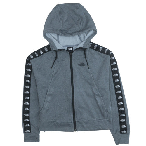 The North Face Womens Grey Full Zip Hoodie Sweatshirt M Fleece Lined