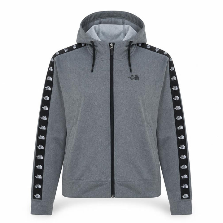 The North Face Womens Grey Full Zip Hoodie Sweatshirt M Fleece Lined