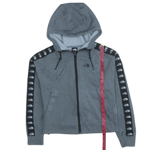 The North Face Womens Grey Full Zip Hoodie Sweatshirt M Fleece Lined