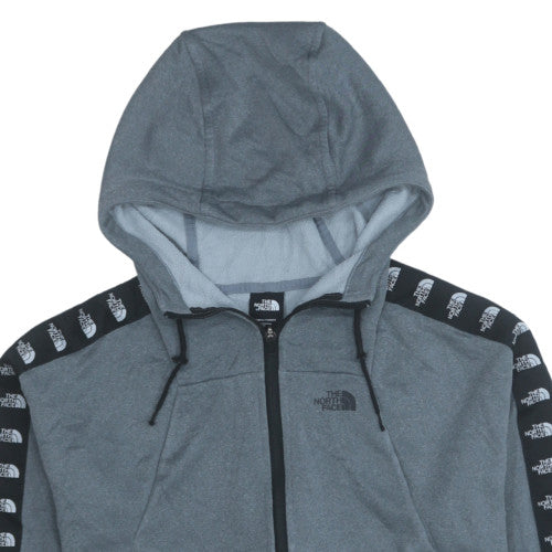 The North Face Womens Grey Full Zip Hoodie Sweatshirt M Fleece Lined