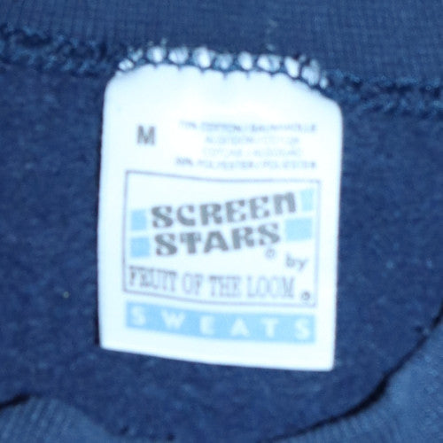 Fruit of the Loom Mens Blue Northumbria 99 Embroidered Pullover Sweatshirt M