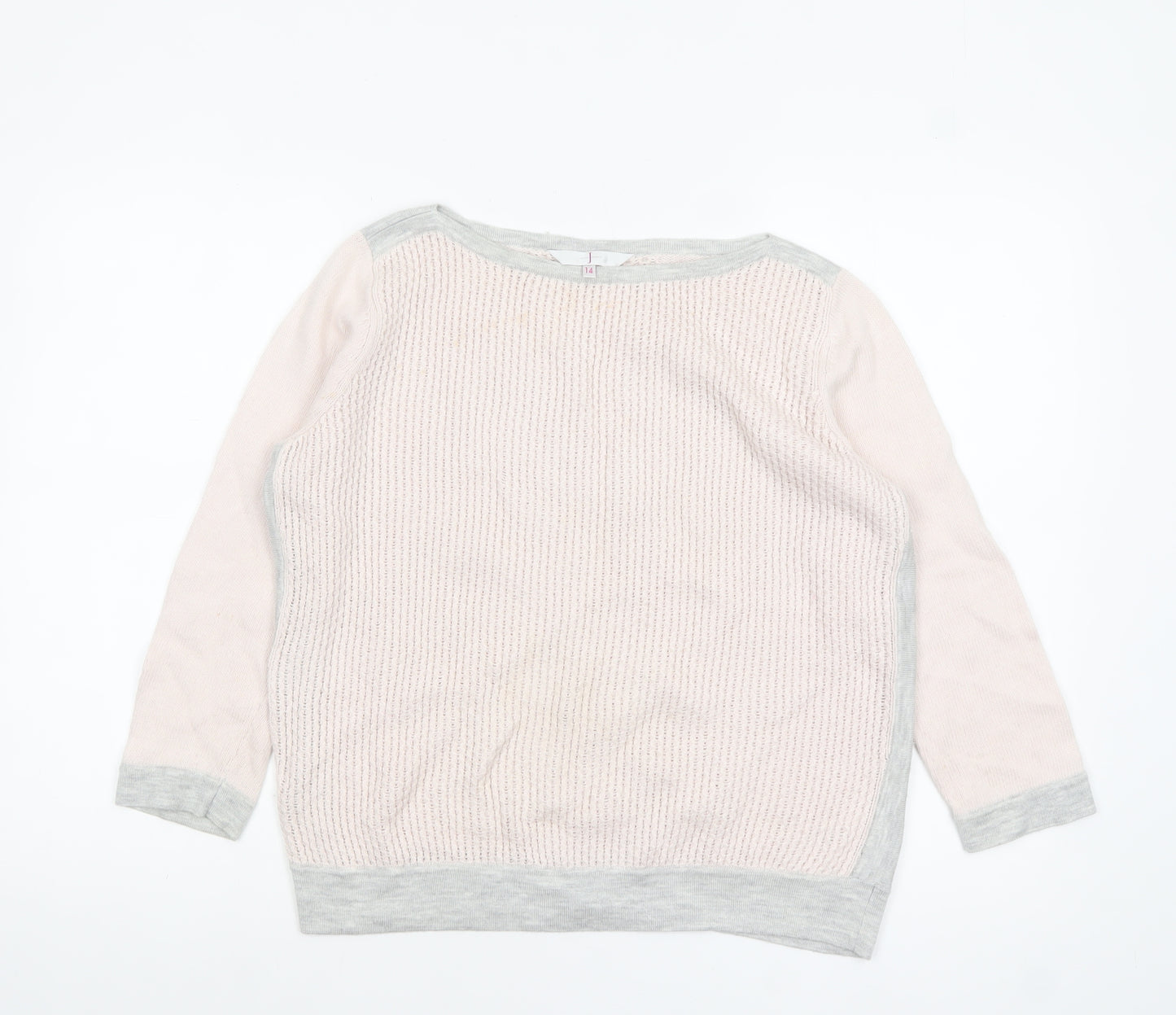 Jasper Conran Women’s Beige Knit Pullover Jumper Size 14