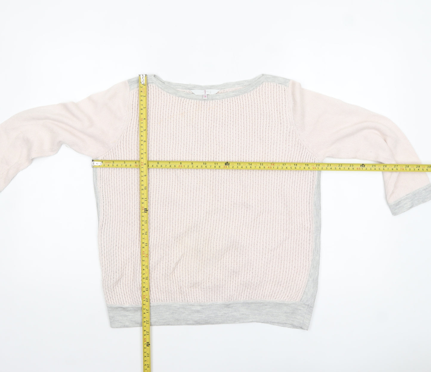 Jasper Conran Women’s Beige Knit Pullover Jumper Size 14