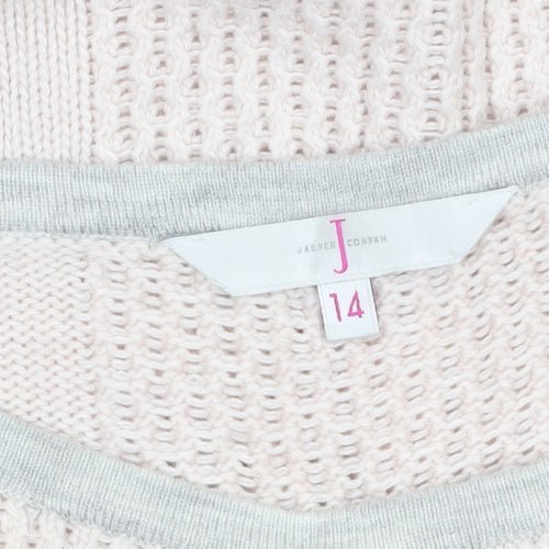 Jasper Conran Women’s Beige Knit Pullover Jumper Size 14
