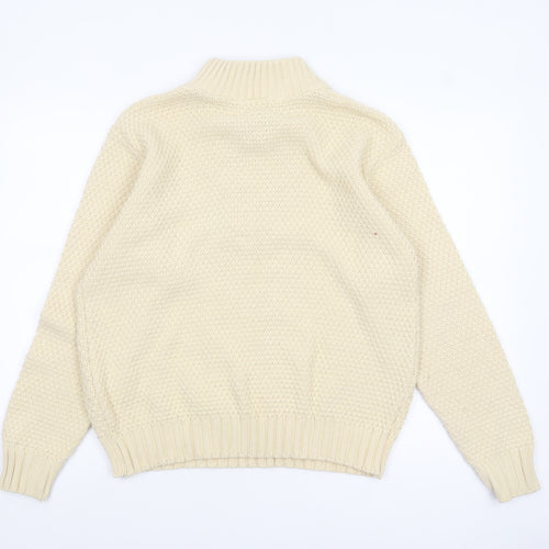 Tokyo Laundry Men's Ivory Cable-Knit Henley Jumper M
