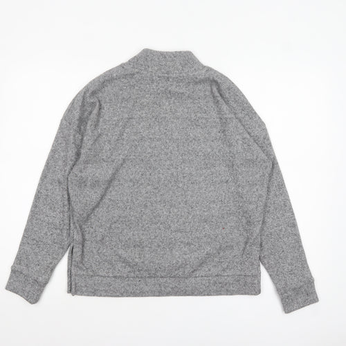 Marks and Spencer Women's Grey Mock Neck Long Sleeve Pullover Jumper Size 10