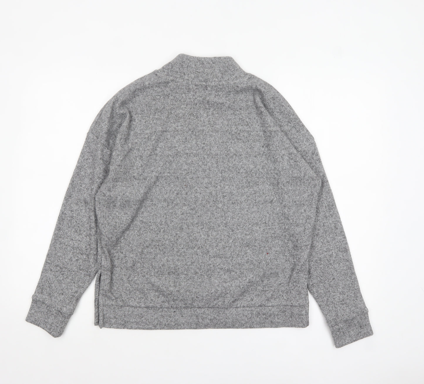 Marks and Spencer Women's Grey Mock Neck Long Sleeve Pullover Jumper Size 10