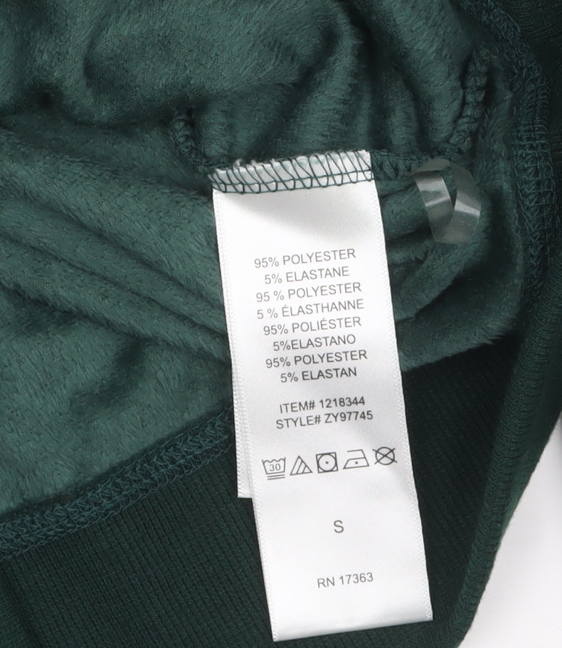 DKNY Women Green Velour Long Sleeve Lounge Top Size S