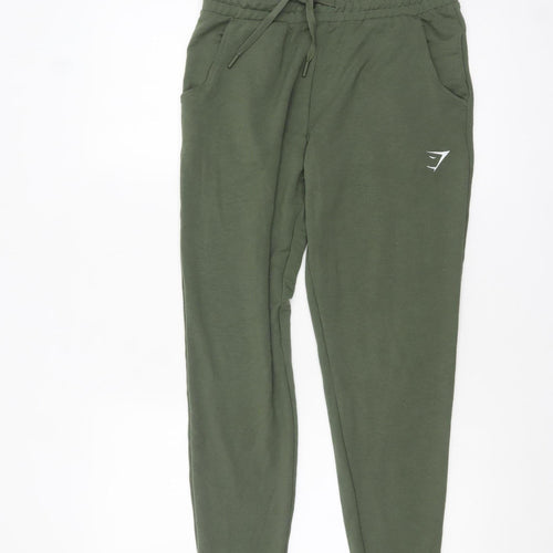 Gymshark Women’s Green Jogger Trousers Size S Elastic Waist