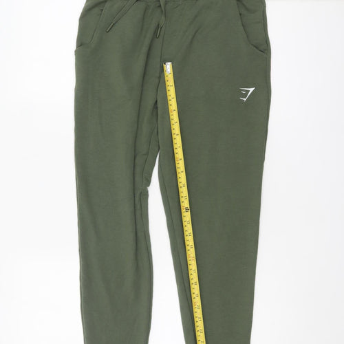 Gymshark Women’s Green Jogger Trousers Size S Elastic Waist