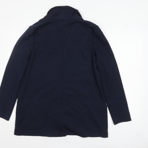 Marks and Spencer Women Blue Size 14 Single-Breasted Blazer Jacket