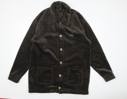 Karrimor Men Brown Check Corduroy Lined Button Jacket Size L