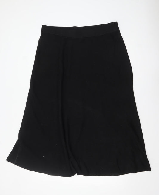Roman Women’s Black Midi A-Line Knit Skirt Size 20