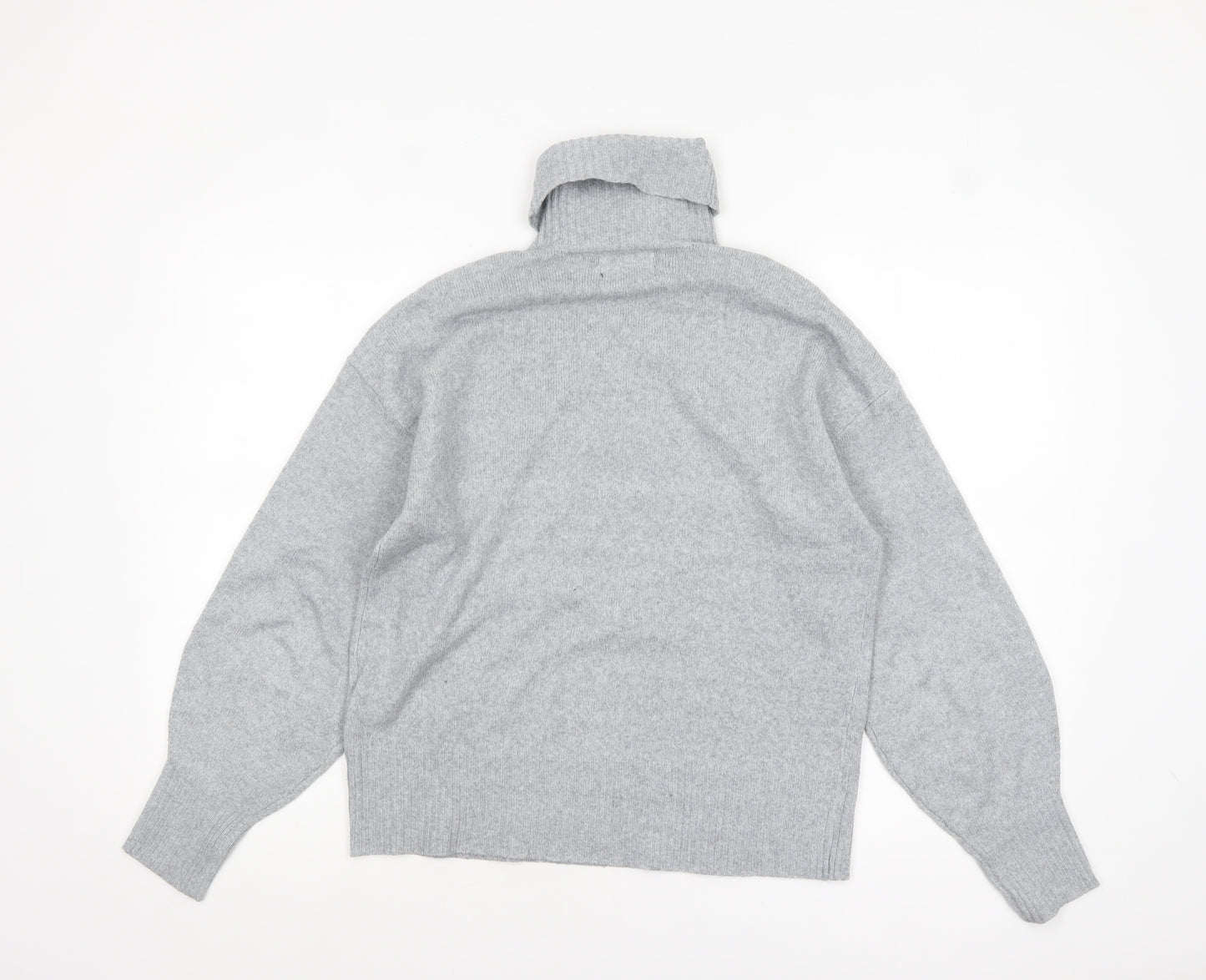 Pieces Women Grey Roll Neck Pullover Jumper Size S