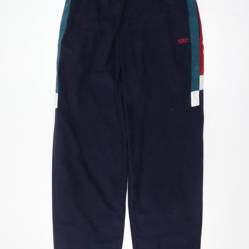 ROX Men's Navy Fleece Sweatpants XL Relaxed Fit Colour Block Design