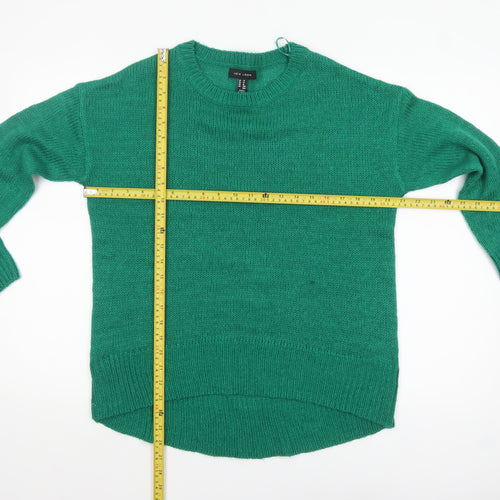 New Look Women’s Green Acrylic Knit Pullover Jumper Size M
