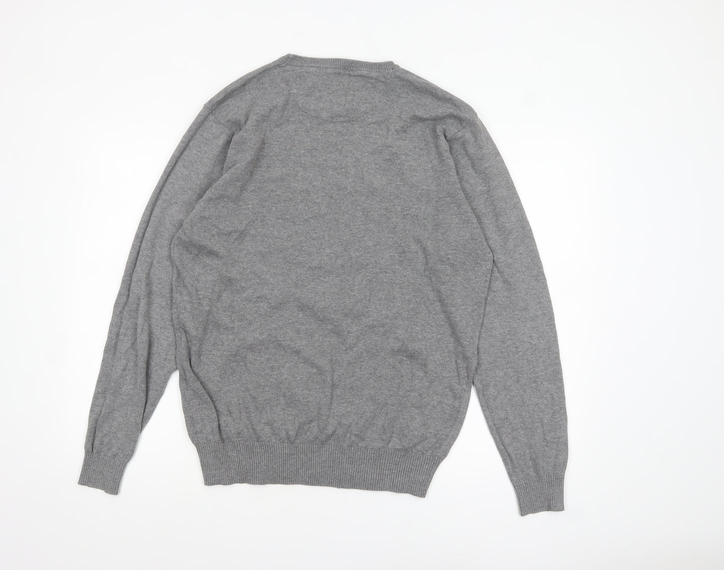 Luke 1977 Men’s Grey Cotton Crew Neck Pullover Jumper XL