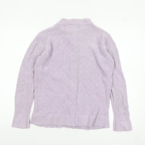 Honor Millburn Women's Lilac Cotton Cardigan Size 14-16 Classic Knit