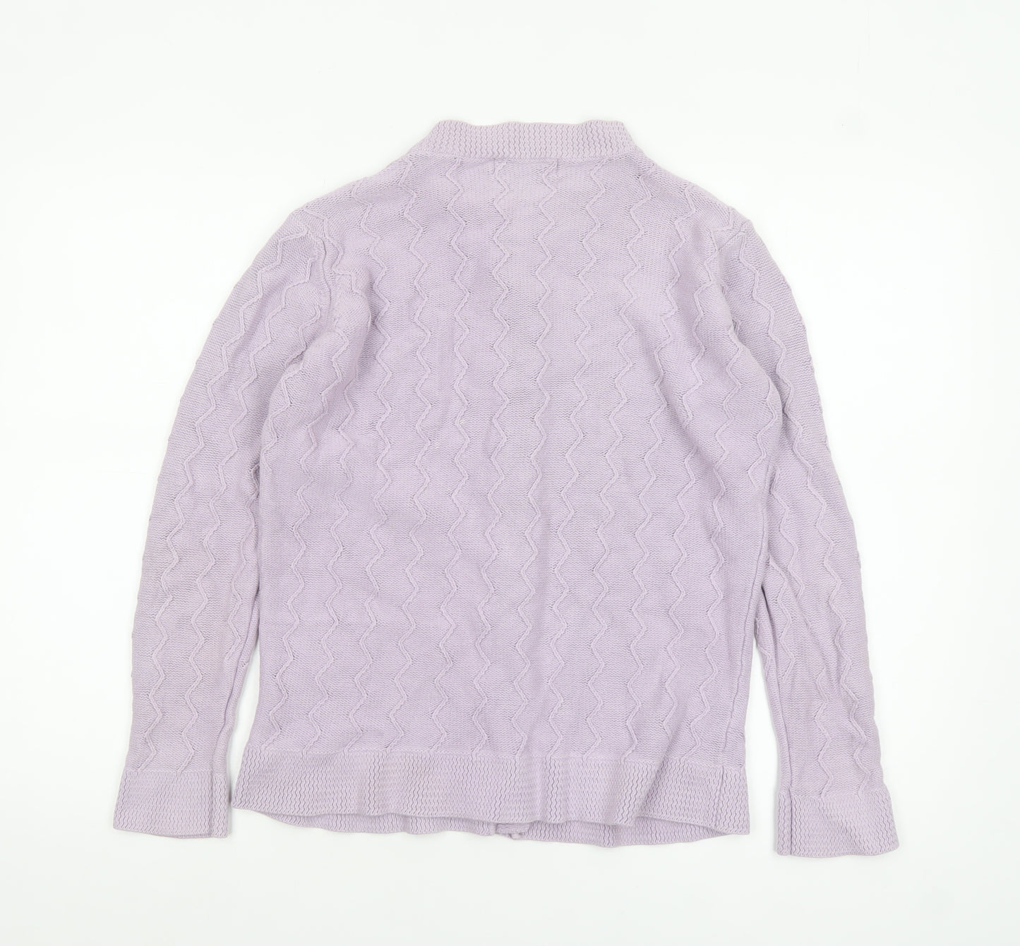 Honor Millburn Women's Lilac Cotton Cardigan Size 14-16 Classic Knit