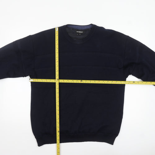 Oakmont Men's Blue Wool Blend Crew Neck Pullover Jumper Size M