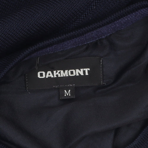 Oakmont Men's Blue Wool Blend Crew Neck Pullover Jumper Size M