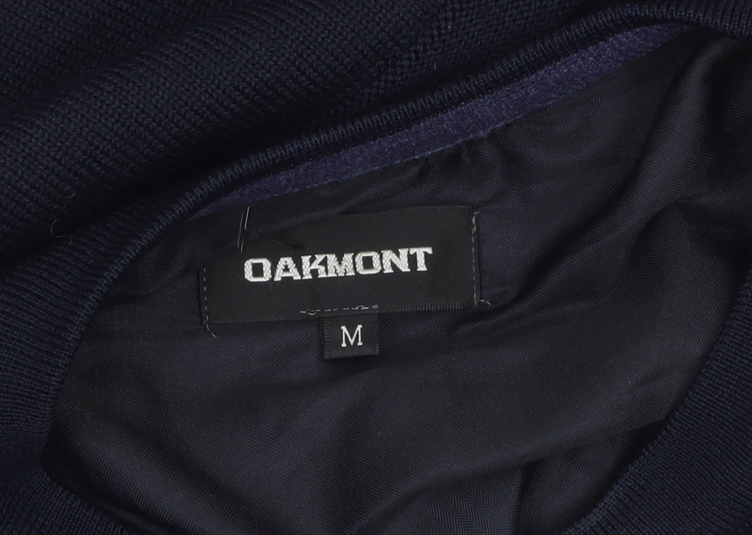 Oakmont Men's Blue Wool Blend Crew Neck Pullover Jumper Size M