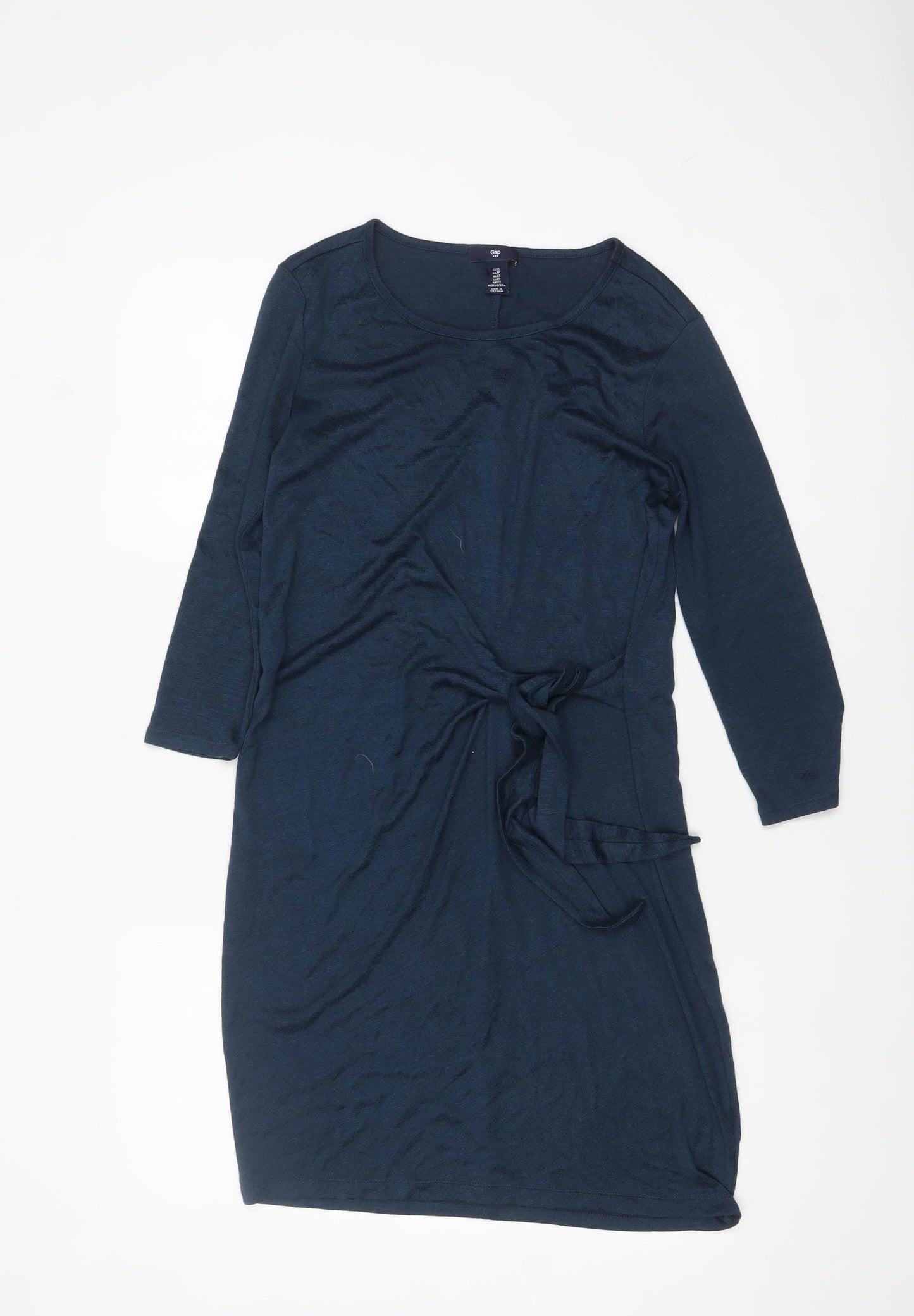 Gap Womens Blue Long Sleeve Wrap Blouse XS