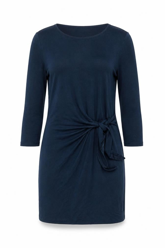 Front view of Gap women’s blue long sleeve wrap blouse xs