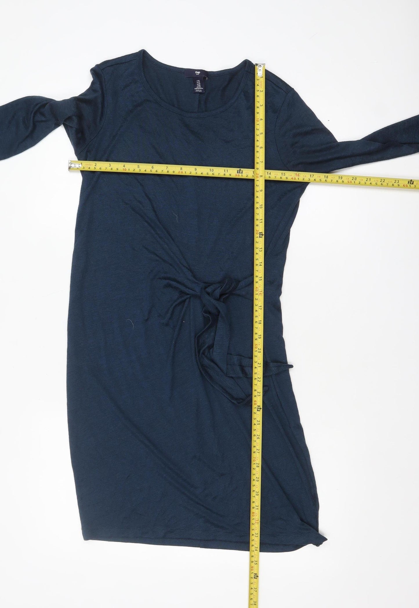 Gap Womens Blue Long Sleeve Wrap Blouse XS