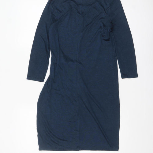Gap Womens Blue Long Sleeve Wrap Blouse XS