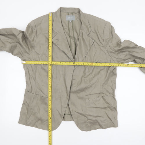 Marks and Spencer Per Una Women's Beige Linen Suit Jacket Size 18