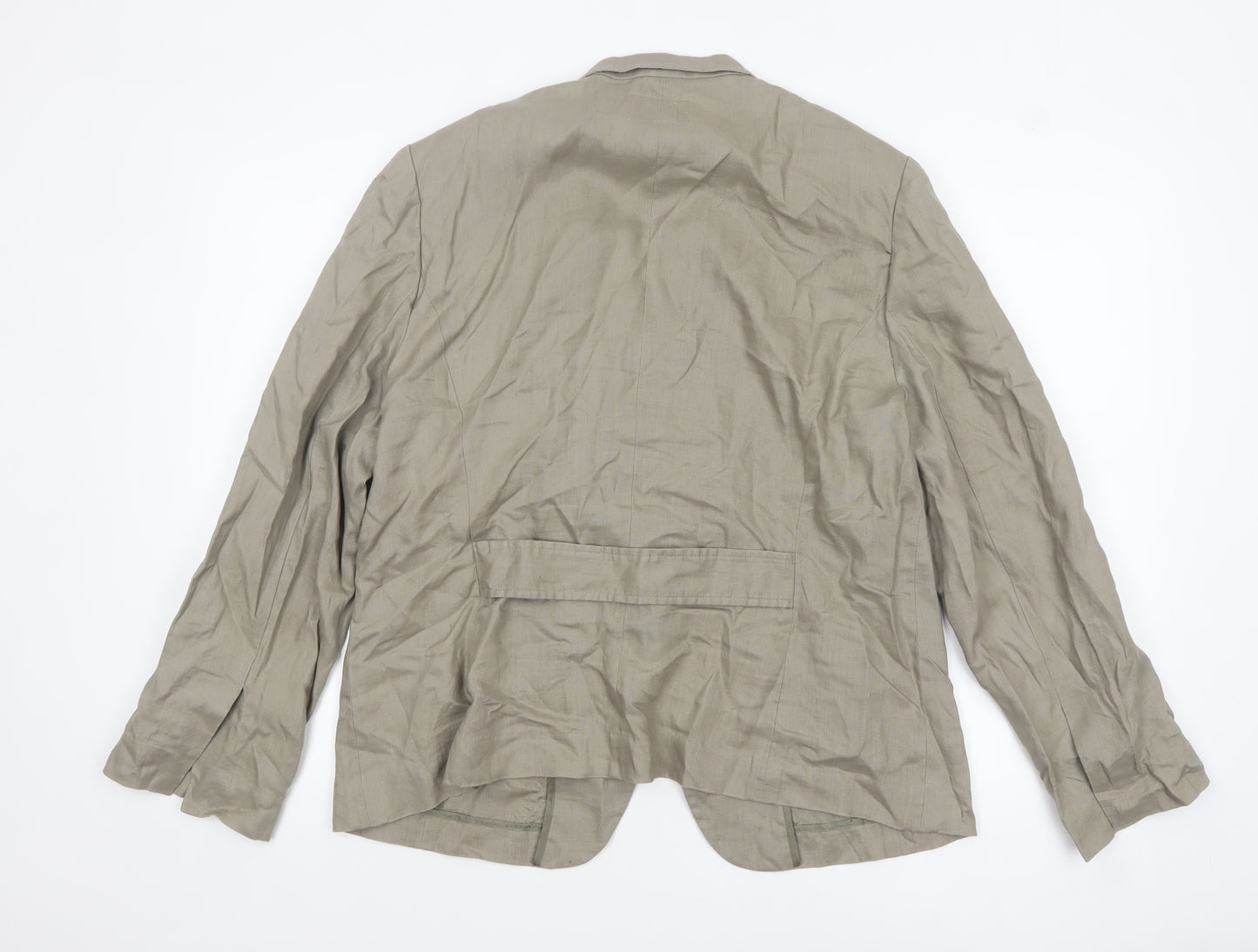 Marks and Spencer Per Una Women's Beige Linen Suit Jacket Size 18