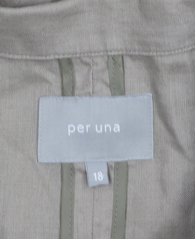 Marks and Spencer Per Una Women's Beige Linen Suit Jacket Size 18