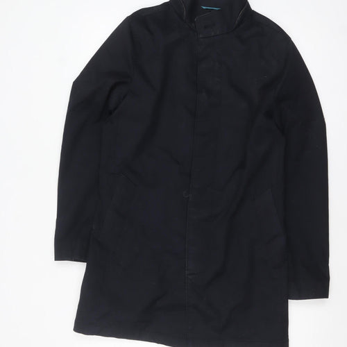 G2000 Men’s Black Mid-Length Stand Collar Cotton Blend Coat Size 36