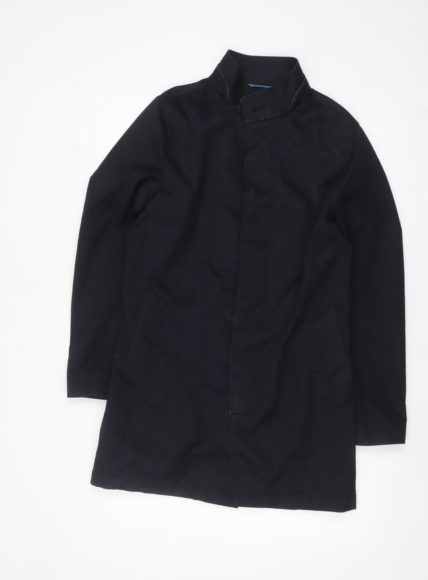 G2000 Men’s Black Mid-Length Stand Collar Cotton Blend Coat Size 36