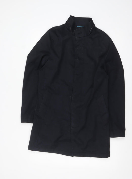 G2000 Men’s Black Mid-Length Stand Collar Cotton Blend Coat Size 36