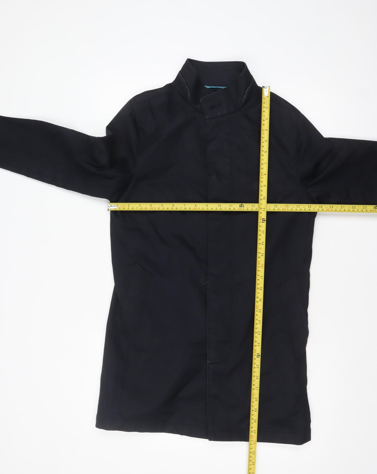 G2000 Men’s Black Mid-Length Stand Collar Cotton Blend Coat Size 36