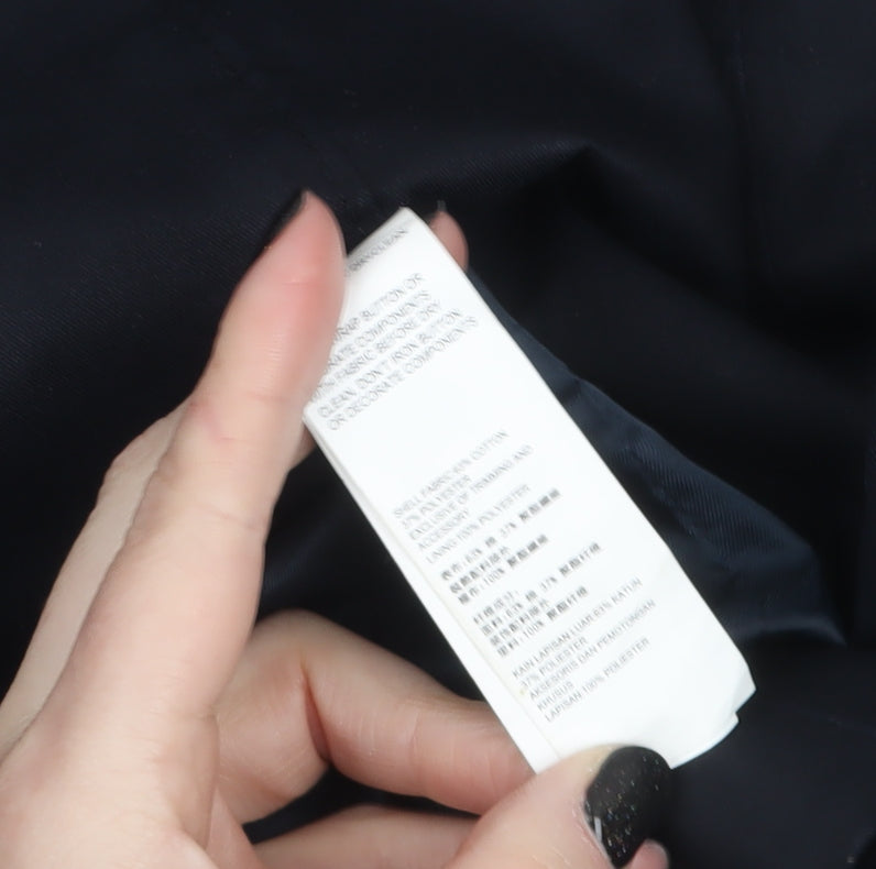 G2000 Men’s Black Mid-Length Stand Collar Cotton Blend Coat Size 36