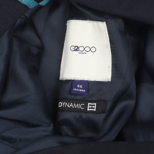 G2000 Men’s Black Mid-Length Stand Collar Cotton Blend Coat Size 36